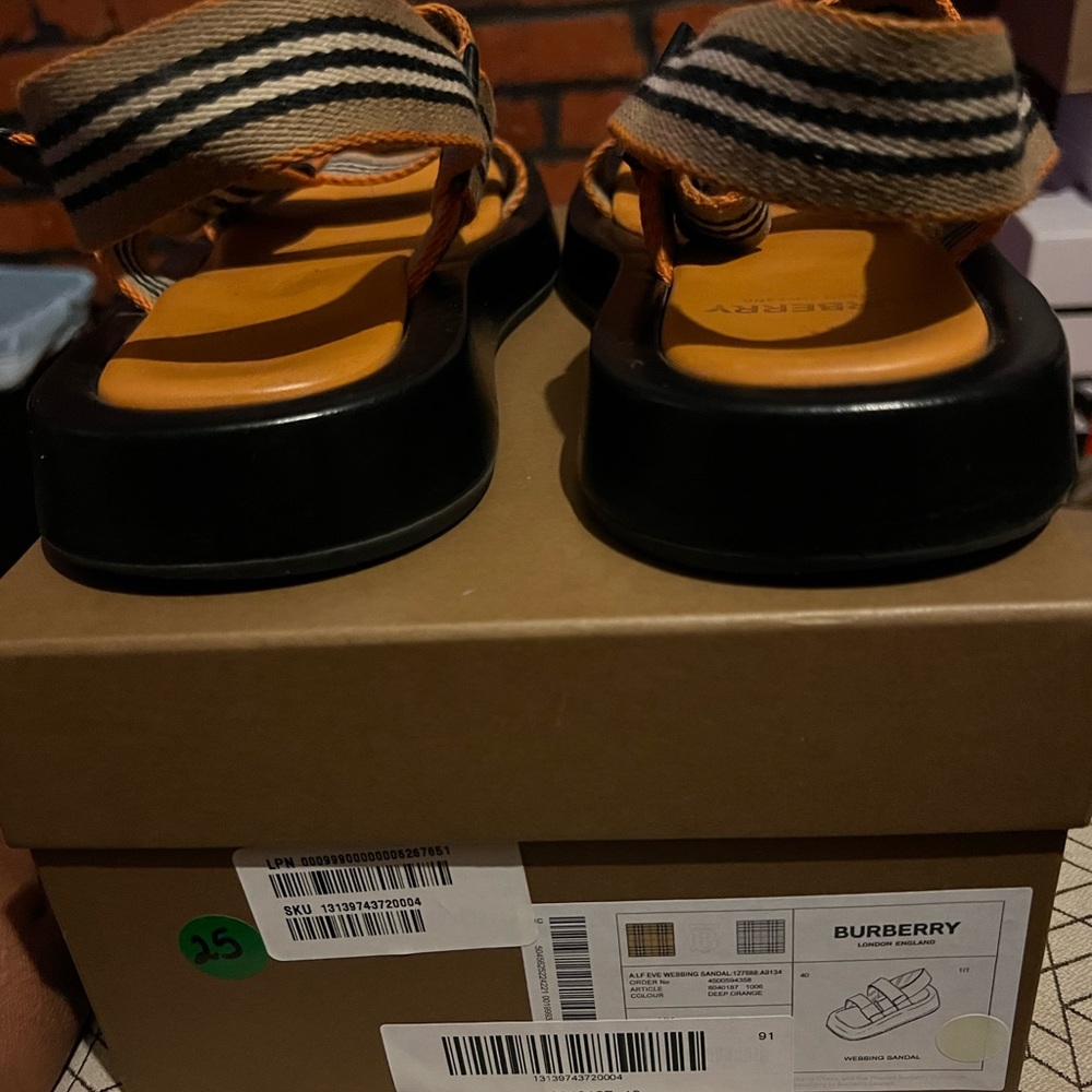 Burberry Icon Stripe Sandals (Size 40) - Picture 4 of 12